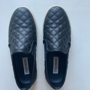 Steve Madden ECENTRCQ Black Slip On Sneakers